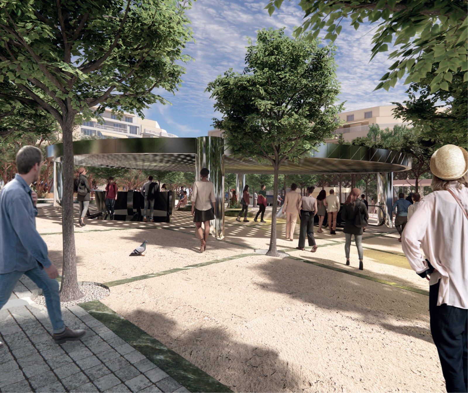 Ανάπλαση του κοινόχρηστου χώρου και της ευρύτερης περιοχής του νέου σταθμού Μετρό ΚΟΛΩΝΑΚΙ | Β' Βραβείο